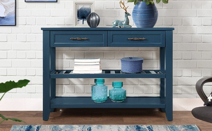 Navy Blue Console Table | Blue Console Table | RayArt®️