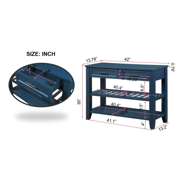 Navy Blue Console Table | Blue Console Table | RayArt®️