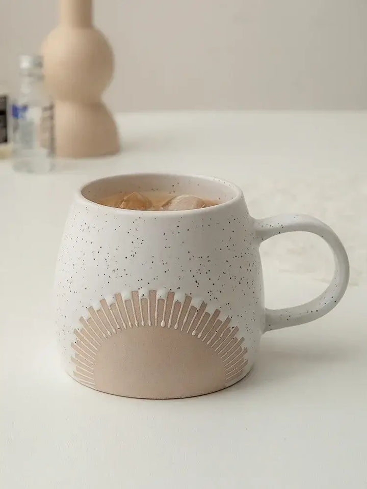 White Crown Ceramic Mug | Ceramic Cup | RayArt®️