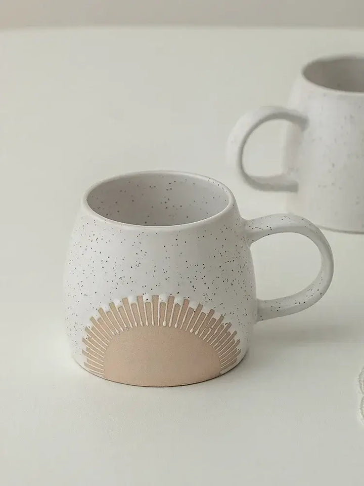 White Crown Ceramic Mug | Ceramic Cup | RayArt®️