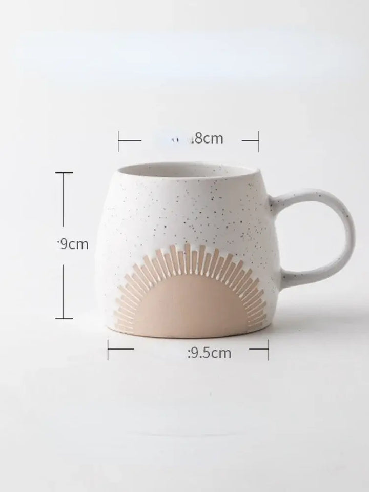 White Crown Ceramic Mug | Ceramic Cup | RayArt®️