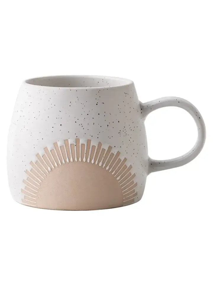 White Crown Ceramic Mug | Ceramic Cup | RayArt®️