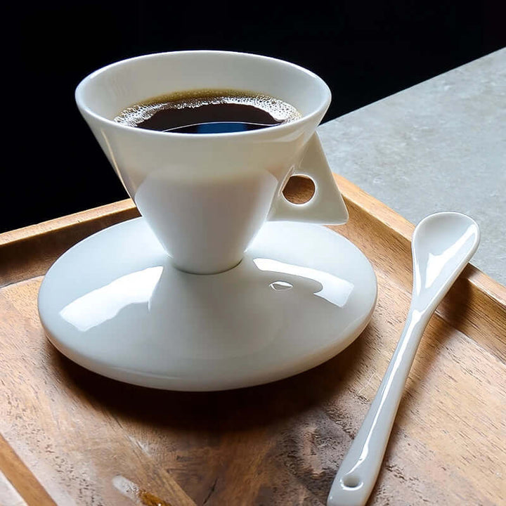 Cone Coffee Cup | White Coffee Cup | RayArt®️