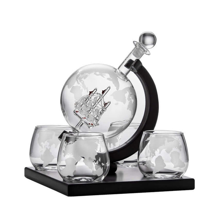Whisky Decanter Set | Globe Decanter | Globe Decanter