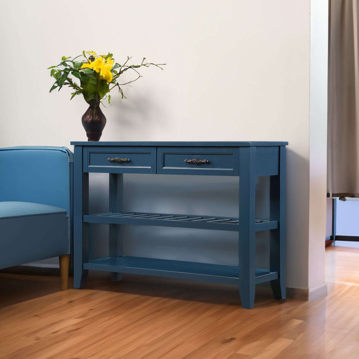 Navy Blue Console Table | Blue Console Table | RayArt®️