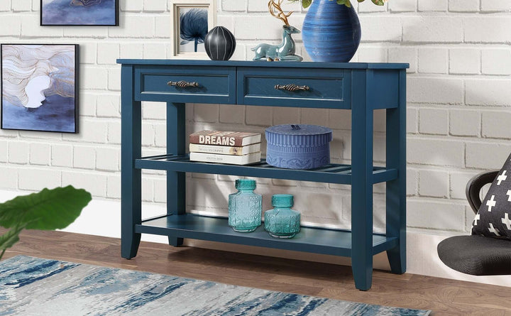 Navy Blue Console Table | Blue Console Table | RayArt®️