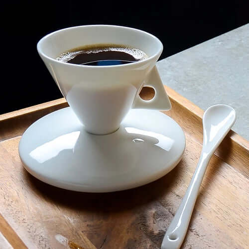 Cone Coffee Cup | White Coffee Cup | RayArt®️