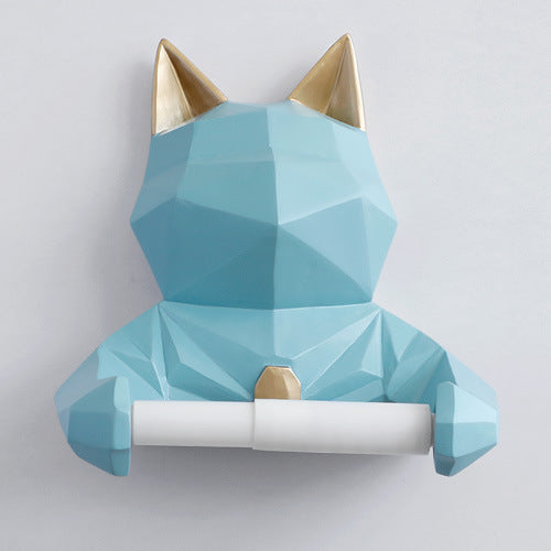 Creative Toilet Tissue Holder Free Punch Cartoon Roll Tube Cute Animal Wall-mounted Tissue Box