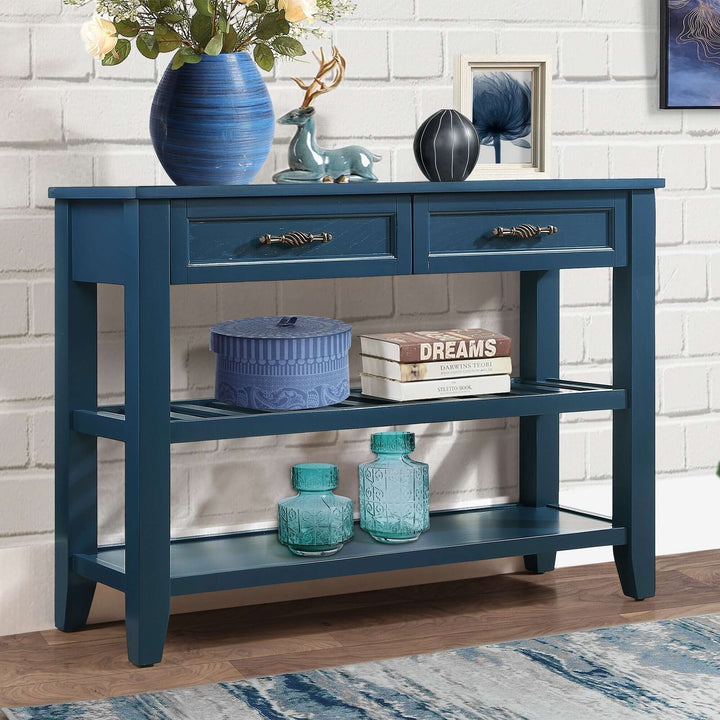 Navy Blue Console Table | Blue Console Table | RayArt®️