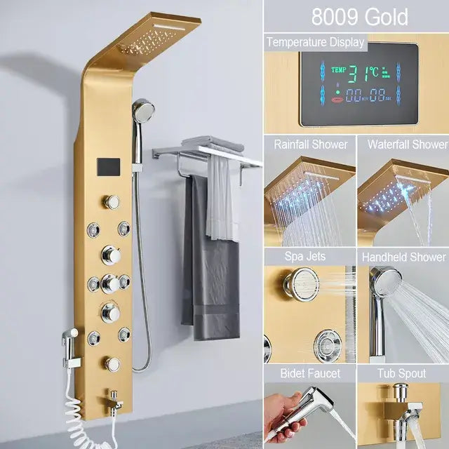 Led Shower Panel | Bathroom Panel Shower | RayArt®️