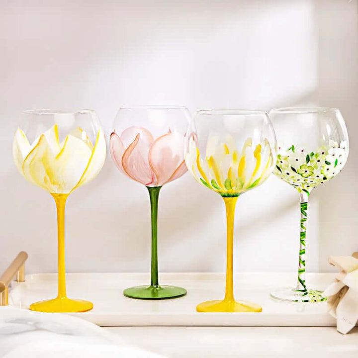 Painted Wine Glasses | Painted Glasses | RayArt®️